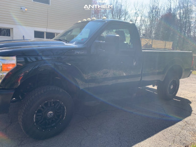 1 2013 F 250 Super Duty Ford Stock Air Suspension Anthem Off Road Enforcer Matte Black
