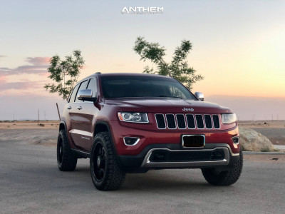 1 2014 Grand Cherokee Jeep Limited Rough Country Suspension Lift 25in Anthem Off Road Commander Matte Black