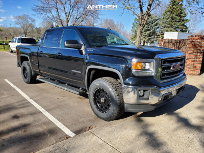 2014 GMC Sierra 1500 - 17x9 0mm - Anthem Off-Road Avenger - Leveling Kit - 285/70R17