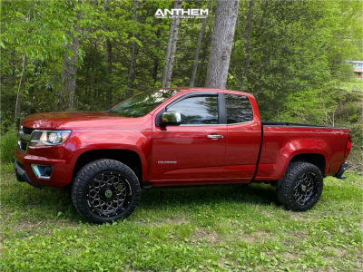 1 2015 Colorado Chevrolet Rough Country Leveling Kit Anthem Off Road Avenger Machined Black