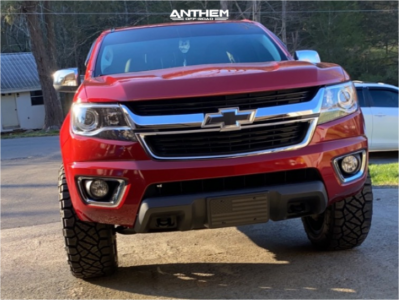 1 2015 Colorado Chevrolet Rough Country Leveling Kit Anthem Off Road Avenger Machined Black