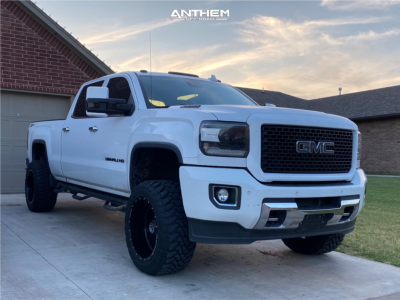 2015 GMC Sierra 2500 HD - 20x12 -44mm - Anthem Off-Road Gunner - Suspension Lift 3" - 33" x 12.5"