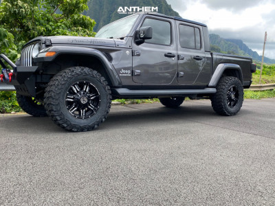 2020 Jeep Gladiator - 18x9 -12mm - Anthem Off-Road Equalizer - Leveling Kit - 35" x 12.5"