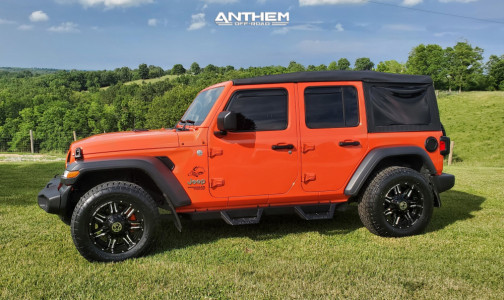 1 2019 Wrangler Jeep Unlimited Sport S Stock Air Suspension Anthem Off Road Equalizer Machined Accents