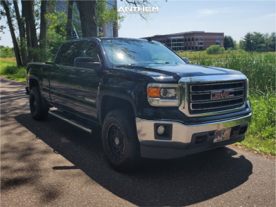 2014 GMC Sierra 1500 - 17x9 0mm - Anthem Off-Road Avenger - Leveling Kit - 32" x 12.5"