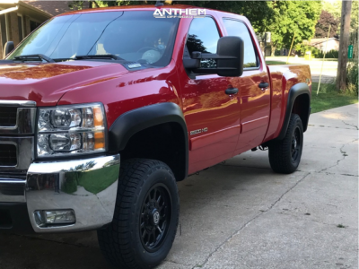 2007 Chevrolet Silverado 2500 HD - 18x9 -12mm - Anthem Off-Road Intimidator - Leveling Kit - 275/65R18