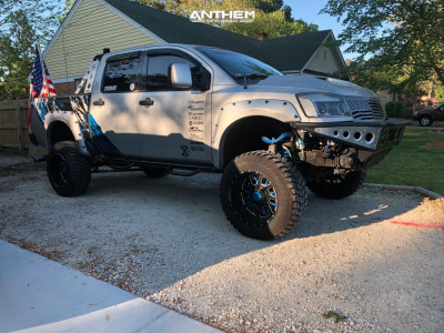 1 2006 Titan Nissan King Off Road Suspension Lift 6in Body 3in Anthem Off Road Gunner Blue