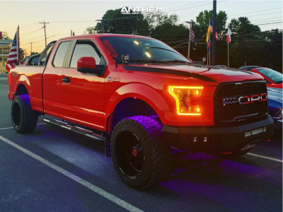 2015 Ford F-150 - 20x12 -44mm - Anthem Off-Road Defender - Suspension Lift 3.5" - 33" x 12.5"