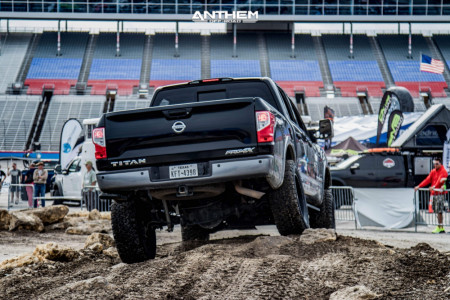 1 2017 Titan Nissan Rough Country Suspension Lift 6in Anthem Off Road Gunner Matte Black