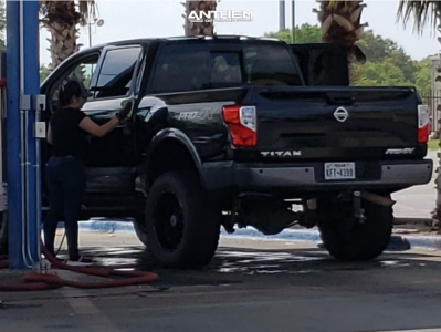 1 2017 Titan Nissan Rough Country Suspension Lift 6in Anthem Off Road Gunner Matte Black