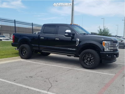 1 2017 F 250 Super Duty Ford 2 Inch Level Stock Anthem Off Road Gunner Machined Black