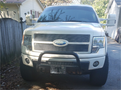 1 2009 F 150 Ford Rough Country Suspension Lift 6in Anthem Off Road Defender White