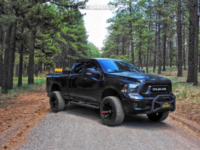 2018 Ram 1500 - 20x12 -44mm - Anthem Off-Road Defender - Suspension Lift 6" - 33" x 12.5"