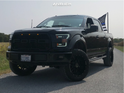 2017 Ford F-150 - 20x10 -24mm - Anthem Off-Road Equalizer - Suspension Lift 3.5" - 33" x 11.5"