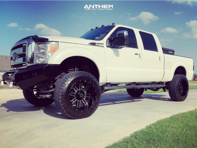 2015 Ford F-250 - 22x12 -44mm - Anthem Off-Road Instigator - Suspension Lift 6" - 37" x 12.5"