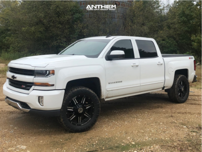 2017 Chevrolet Silverado 1500 - 20x10 -24mm - Anthem Off-Road Equalizer - Leveling Kit - 33" x 12.5"
