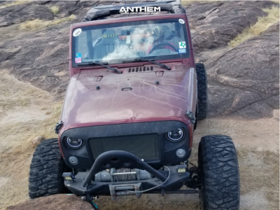 1 2008 Wrangler Jeep X Custom Suspension Lift 85in Anthem Off Road Gunner Machined Black