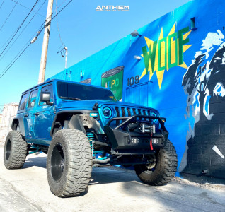 1 2020 Wrangler Jeep Unlimited Sport Rough Country Suspension Lift 6in Anthem Off Road Equalizer Machined Black