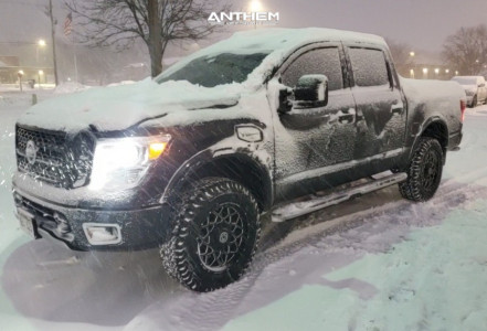 1 2017 Titan Nissan Rough Country Suspension Lift 3in Anthem Off Road Avenger Black