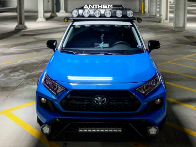 1 2019 Rav4 Toyota Rough Country Suspension Lift 35in Anthem Off Road Liberty Matte Black