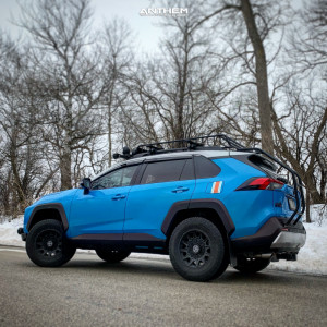 1 2019 Rav4 Toyota Rough Country Suspension Lift 35in Anthem Off Road Liberty Matte Black