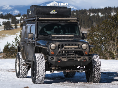 1 2009 Wrangler Jk Jeep Base Skyjacker Suspension Lift 4in Anthem Off Road Viper Matte Black
