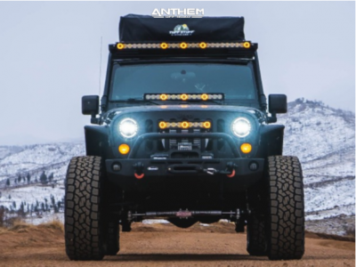 1 2009 Wrangler Jk Jeep Base Skyjacker Suspension Lift 4in Anthem Off Road Viper Matte Black