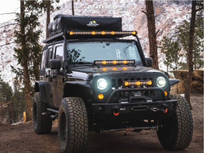 2009 Jeep Wrangler JK - 20x10 -18mm - Anthem Off-Road Viper - Suspension Lift 4" - 37" x 12.5"