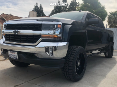 2017 Chevrolet Silverado 1500 - 20x10 -24mm - Anthem Off-Road Equalizer - Suspension Lift 4.5" - 33" x 12.5"