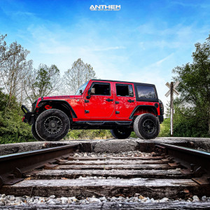 1 2011 Wrangler Jeep Unlimited Sport Rock Krawler Suspension Lift 25in Anthem Off Road Rogue Matte Black
