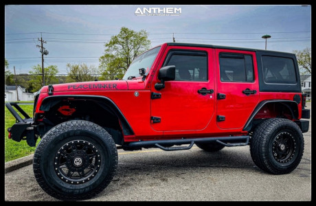 1 2011 Wrangler Jeep Unlimited Sport Rock Krawler Suspension Lift 25in Anthem Off Road Rogue Matte Black