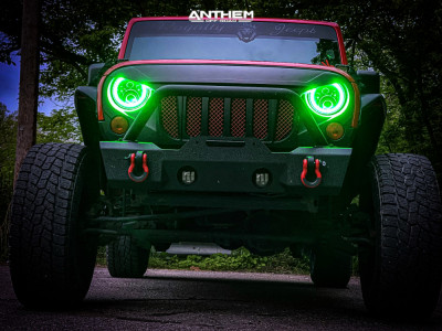 1 2011 Wrangler Jeep Unlimited Sport Rock Krawler Suspension Lift 25in Anthem Off Road Rogue Matte Black