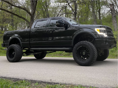 1 2014 F 150 Ford Rough Country Suspension Lift 95in Anthem Off Road Equalizer Black