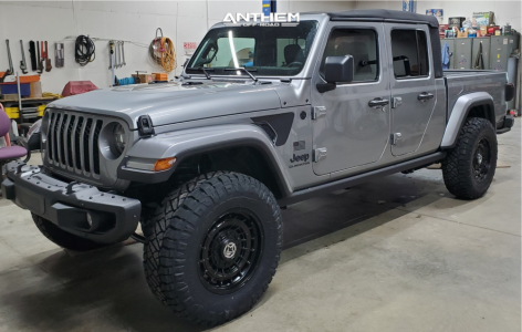 1 2021 Gladiator Jeep Sport S Rough Country Suspension Lift 25in Anthem Off Road Viper Matte Black