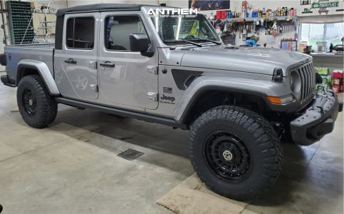1 2021 Gladiator Jeep Sport S Rough Country Suspension Lift 25in Anthem Off Road Viper Matte Black