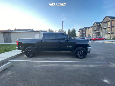 1 2017 Silverado 1500 Chevrolet Supreme Suspension Lift 25in Anthem Off Road Rogue Machined Black