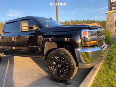 1 2017 Silverado 1500 Chevrolet Supreme Suspension Lift 25in Anthem Off Road Rogue Machined Black