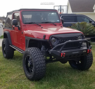 1 2004 Tj Jeep Sport Rough Country Lifted Anthem Off Road Equalizer Machined Black