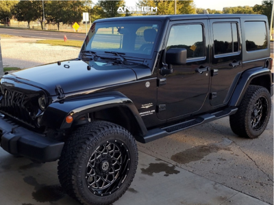 2014 Jeep Wrangler - 20x10 -18mm - Anthem Off-Road Avenger - Suspension Lift 2.5" - 33" x 12.5"