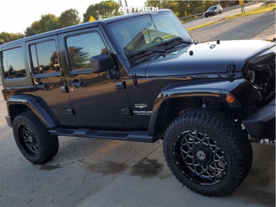 1 2014 Wrangler Jeep Unlimited Sahara Bds Suspension Lift 25in Anthem Off Road Avenger Black Milled