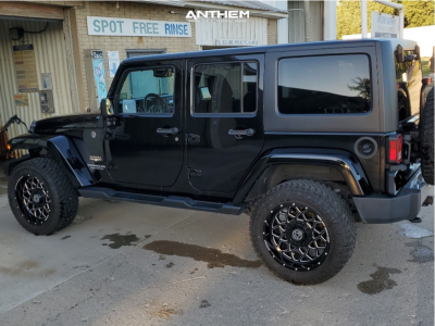 1 2014 Wrangler Jeep Unlimited Sahara Bds Suspension Lift 25in Anthem Off Road Avenger Black Milled