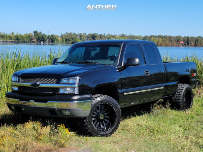 1 2005 Silverado 1500 Chevrolet Rough Country Leveling Kit Anthem Off Road Equalizer Black Milled
