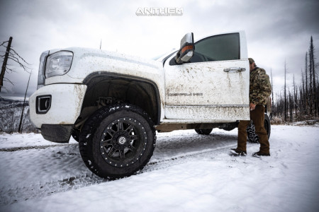 1 2016 Sierra 2500 Hd Gmc Rough Country Suspension Lift 4in Anthem Off Road Rogue Black Milled