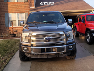 1 2016 F 150 Ford Rough Country Suspension Lift 3in Anthem Off Road Equalizer Black Milled