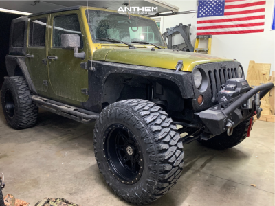 1 2007 Wrangler Jeep Unlimited Sahara Zone Suspension Lift 4in Anthem Off Road Rogue Matte Black