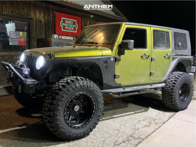 1 2007 Wrangler Jeep Unlimited Sahara Zone Suspension Lift 4in Anthem Off Road Rogue Matte Black