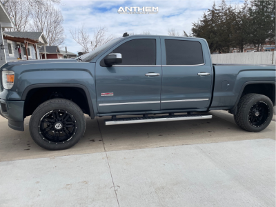 1 2014 Sierra 1500 Gmc Rough Country Suspension Lift 25in Anthem Off Road Equalizer Gloss Black