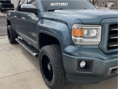 1 2014 Sierra 1500 Gmc Rough Country Suspension Lift 25in Anthem Off Road Equalizer Gloss Black