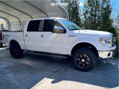 1 2013 F 150 Ford Rough Country Leveling Kit Anthem Off Road Equalizer Black Milled