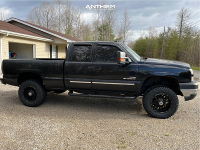2005 Chevrolet Silverado 2500 HD - 18x9 0mm - Anthem Off-Road Equalizer - Leveling Kit - 275/70R18